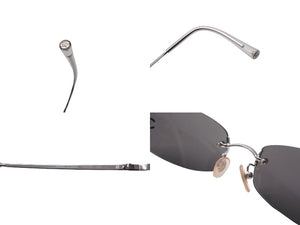 CHANEL シャネル サングラス サイズ54◻︎19 130 ココマーク 4002 c.124/22 シルバー リムレス 美品 中古 63151