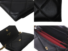 Load image into Gallery viewer, 極美品 CHANEL シャネル ショルダーバッグ チェーン 19 チェーンウォレットAP2409 ラムスキン ブラック ゴールド金具 中古 63152