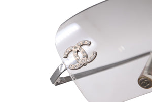 CHANEL シャネル サングラス サイズ62▫︎17 120 ココマーク グラデーション グレー クリア 4017-D c.159/6I 美品 中古 63154