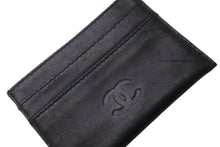 Load image into Gallery viewer, CHANEL シャネル カードケース ココマーク 5番台 ブラック レザー 美品 中古 63156