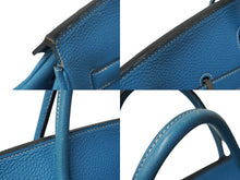 Load image into Gallery viewer, 激レア HERMES エルメス ハンドバッグ バーキン50 トリヨンクレマンス □J刻印 ブルージーン シルバー金具 美品 中古 63157