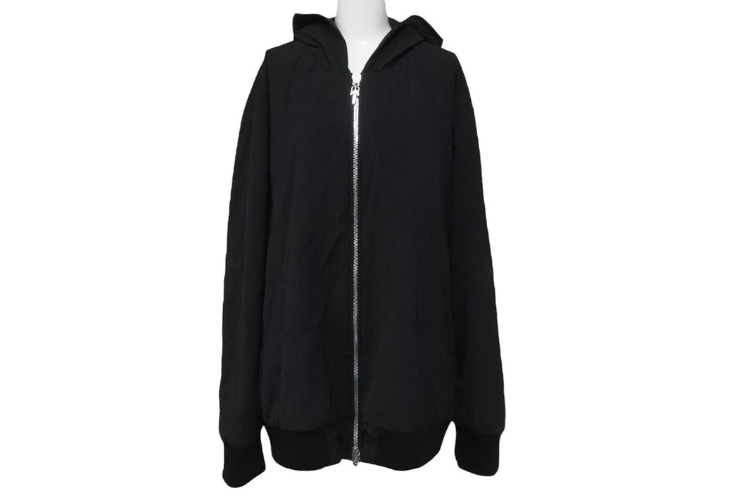 CHROME HEARTS クロムハーツ ブルゾン ジャケット サイズXL ブラック ナイロン カシミヤ レザー シルバー925 美品 中古 63160