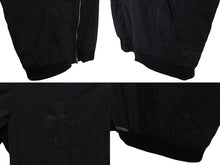 Load image into Gallery viewer, CHROME HEARTS クロムハーツ ブルゾン ジャケット サイズXL ブラック ナイロン カシミヤ レザー シルバー925 美品 中古 63160