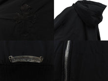 Load image into Gallery viewer, CHROME HEARTS クロムハーツ ブルゾン ジャケット サイズXL ブラック ナイロン カシミヤ レザー シルバー925 美品 中古 63160