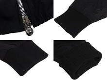 Load image into Gallery viewer, CHROME HEARTS クロムハーツ ブルゾン ジャケット サイズXL ブラック ナイロン カシミヤ レザー シルバー925 美品 中古 63160