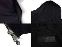 Load image into Gallery viewer, CHROME HEARTS クロムハーツ ブルゾン ジャケット サイズXL ブラック ナイロン カシミヤ レザー シルバー925 美品 中古 63160