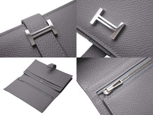 Load image into Gallery viewer, 新品同様 HERMES エルメス 長財布 べアンスフレ A刻印 ヴォーエプソン グリムエット シルバー金具 中古 63161