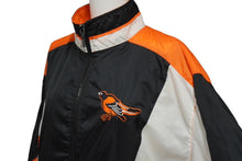 Load image into Gallery viewer, BALTIMORE ORIOLES ボルティモア オリオールズ ジャケット ナイロン ポリエステル ブラック ホワイト オレンジ L 美品 中古 63163