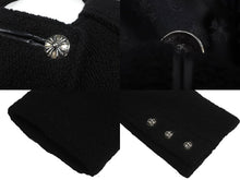Load image into Gallery viewer, 極美品 CHROME HEARTS クロムハーツ クロスボールボタン ノーカラーウールコート XS カシミヤ ブラック 中古 63166