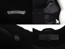 Load image into Gallery viewer, 極美品 CHROME HEARTS クロムハーツ クロスボールボタン ノーカラーウールコート XS カシミヤ ブラック 中古 63166