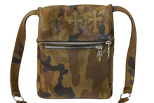 Load image into Gallery viewer, 極美品 CHROME HEARTS クロムハーツ ZIP TOP クロスパッチ ショルダーバッグ カモフラージュ シルバー925 中古 63167