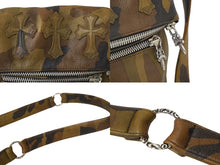 Load image into Gallery viewer, 極美品 CHROME HEARTS クロムハーツ ZIP TOP クロスパッチ ショルダーバッグ カモフラージュ シルバー925 中古 63167