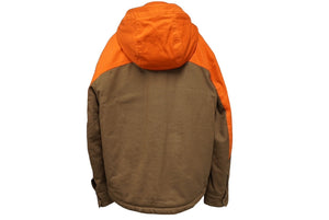 LOUIS VUITON ルイヴィトン 23SS フーデッドパデッドデニムジャケットブルゾン ブラウン×オレンジ HOA22WG98 ブラウン 美品 中古 63174