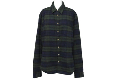 CHROME HEARTS クロムハーツ シャツダウンジャケット リバーシブル キルティング M グリーン ネイビー ブラック 美品 中古 63175