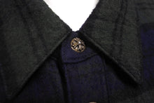 Load image into Gallery viewer, CHROME HEARTS クロムハーツ シャツダウンジャケット リバーシブル キルティング M グリーン ネイビー ブラック 美品 中古 63175