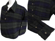 Load image into Gallery viewer, CHROME HEARTS クロムハーツ シャツダウンジャケット リバーシブル キルティング M グリーン ネイビー ブラック 美品 中古 63175