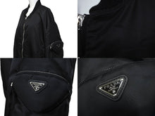 Load image into Gallery viewer, PRADA プラダ Re-Nylon ボンバージャケット サイズL SGB903 ブラック トライアングルロゴ ポーチ ナイロン 美品 中古 63176