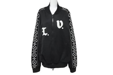 LOUIS VUITTON ルイヴィトン ブルゾン LVフラワーバンドトラックトップブルゾン 21AW ブラック L RM212 ZSC HLY92W 美品 中古 63177