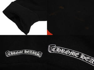 CHROME HEARTS クロムハーツ パーカー サイズXXL CHクロス ロゴ プリント ブラック コットン 良品 中古 63183
