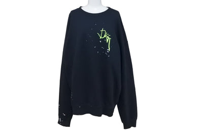 極美品 Dior ディオール 22AW Cactus Jack コラボ オーバーサイズペインタースウェット 283J679A0531 ネイビー サイズXL 中古 63186