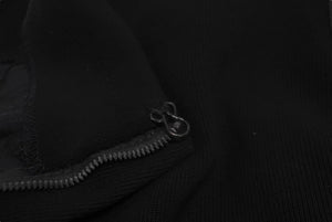 CHANEL シャネル 紙タグ サイドライン ロゴ ワイドパンツ ウール P05760 ココマークボタン ブラック 美品 中古 63192
