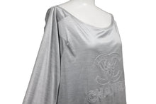 Load image into Gallery viewer, CHANEL シャネル ココマーク 長袖Tシャツ オールインワン セットアップ P43485K04412 AW002 グレー シルバー金具 美品 中古 63194