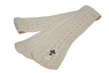 Load image into Gallery viewer, CHROME HEARTS クロムハーツ ネックウォーマー マフラー フィリグリークロス クロスパッチケーブルニット ホワイト 美品 中古 63197