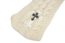 Load image into Gallery viewer, CHROME HEARTS クロムハーツ ネックウォーマー マフラー フィリグリークロス クロスパッチケーブルニット ホワイト 美品 中古 63197