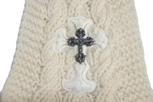 Load image into Gallery viewer, CHROME HEARTS クロムハーツ ネックウォーマー マフラー フィリグリークロス クロスパッチケーブルニット ホワイト 美品 中古 63197