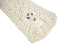 Load image into Gallery viewer, CHROME HEARTS クロムハーツ ネックウォーマー マフラー フィリグリークロス クロスパッチケーブルニット ホワイト 美品 中古 63197