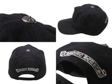 Load image into Gallery viewer, CHROME HEARTS クロムハーツ スナップバック キャップ ヴィンテージ ブラック コットン シルバー925 刺繍 美品 中古 63198