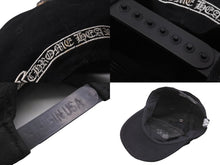 Load image into Gallery viewer, CHROME HEARTS クロムハーツ スナップバック キャップ ヴィンテージ ブラック コットン シルバー925 刺繍 美品 中古 63198