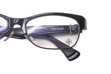 Load image into Gallery viewer, CHROME HEARTS クロムハーツ LOVE GLOVE BSフレア ブラック プラスチック シルバー925 サイズ54▫︎17 メガネ 136 美品 中古 63202