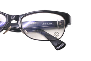 CHROME HEARTS クロムハーツ LOVE GLOVE BSフレア ブラック プラスチック シルバー925 サイズ54▫︎17 メガネ 136 美品 中古 63202