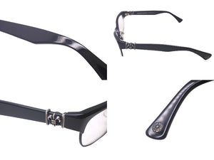 CHROME HEARTS クロムハーツ LOVE GLOVE BSフレア ブラック プラスチック シルバー925 サイズ54▫︎17 メガネ 136 美品 中古 63202