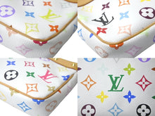 Load image into Gallery viewer, 極美品 LOUIS VUITTON ルイヴィトン 村上隆 ホワイト ポシェットアクセソワール マルチカラー M92649 中古 63220