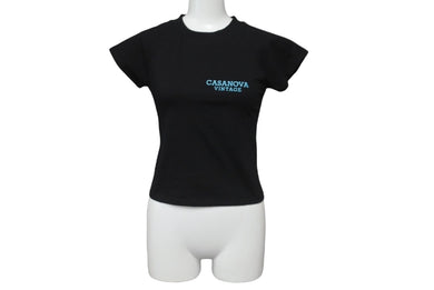 CASANOVA VINTAGE カサノバ ヴィンテージ CROPPED t-shirts ロゴ Tシャツ ブラック サイズ S 63221