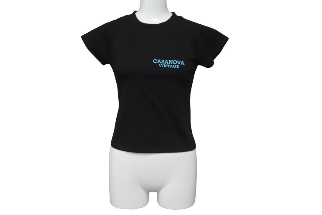 CASANOVA VINTAGE カサノバ ヴィンテージ CROPPED t-shirts ロゴ Tシャツ ブラック サイズ S 63221