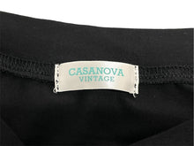 Load image into Gallery viewer, CASANOVA VINTAGE カサノバ ヴィンテージ CROPPED t-shirts ロゴ Tシャツ ブラック サイズ M 63276