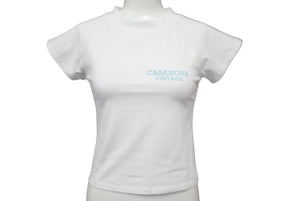 CASANOVA VINTAGE カサノバ ヴィンテージ CROPPED t-shirts ロゴ Tシャツ ホワイト サイズ S 63331