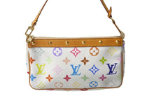 Load image into Gallery viewer, 極美品 LOUIS VUITTON ルイヴィトン 村上隆 ホワイト ポシェットアクセソワール マルチカラー M92649 中古 63450
