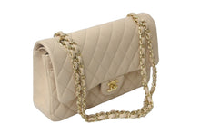 Load image into Gallery viewer, 新品未使用 CHANEL シャネル Wフラップ 25 ショルダーバッグ ランダム マトラッセ シルバー金具 ベージュ 中古 63451