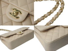 Load image into Gallery viewer, 新品未使用 CHANEL シャネル Wフラップ 25 ショルダーバッグ ランダム マトラッセ シルバー金具 ベージュ 中古 63451