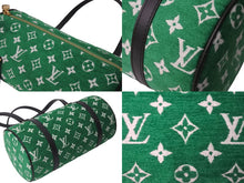 Load image into Gallery viewer, 新品同様 LOUIS VUITTON ルイヴィトン パピヨン26 モノグラム ジャガード ベルベット ハンド バッグ グリーン M46206 中古 63452