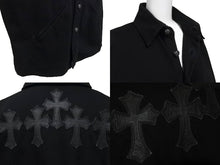 Load image into Gallery viewer, CHROME HEARTS クロムハーツ カバオール オールド セメタリークロスパッチ クロスボールボタン Mサイズ ブラック 美品 中古 63453