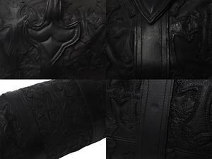 極美品 CHROME HEARTS クロムハーツ セメタリーパッチ ボストンバッグ タイニーダッフル レザー ブラック 中古 63454