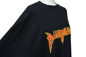 BALENCIAGA バレンシアガ docking long 長袖Tシャツ ブラック T-shirt 22SS 698631 黒 赤 コットン サイズ３ 中古 63457