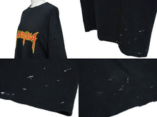 Load image into Gallery viewer, BALENCIAGA バレンシアガ docking long 長袖Tシャツ ブラック T-shirt 22SS 698631 黒 赤 コットン サイズ３ 中古 63457