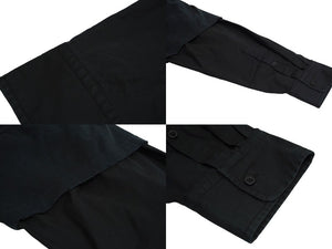 BALENCIAGA バレンシアガ docking long 長袖Tシャツ ブラック T-shirt 22SS 698631 黒 赤 コットン サイズ３ 中古 63457
