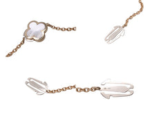 Load image into Gallery viewer, ヴァンクリーフ&amp;アーペル ヴィンテージ アルハンブラ ピュアアルハンブラ マザーオブパールブ レスレット 4モチーフ VCARA36300 美品 中古 63463